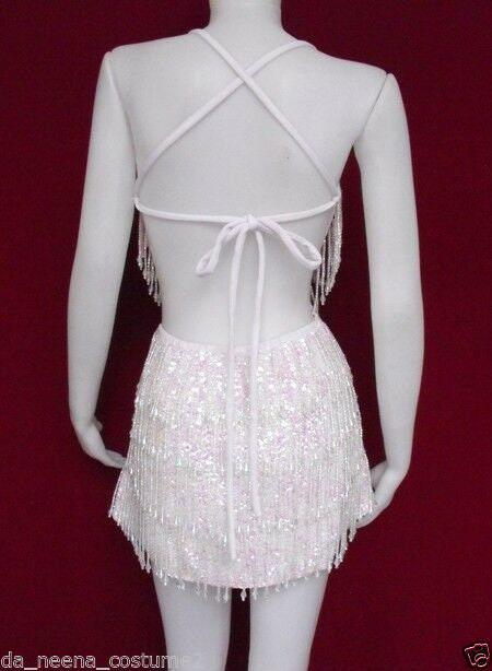 Da neena m004 hot sexy salsa dance tiered beaded fringe dress xs-xl
