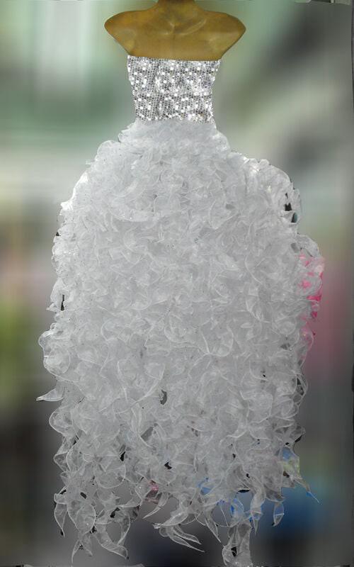 Da neena s001w burlesque organza dot star ruffle showgirl skirt tail bustle