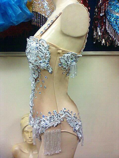 Da neena l024 christina lace crystal sequin nude leotard bodysuit xs-xl