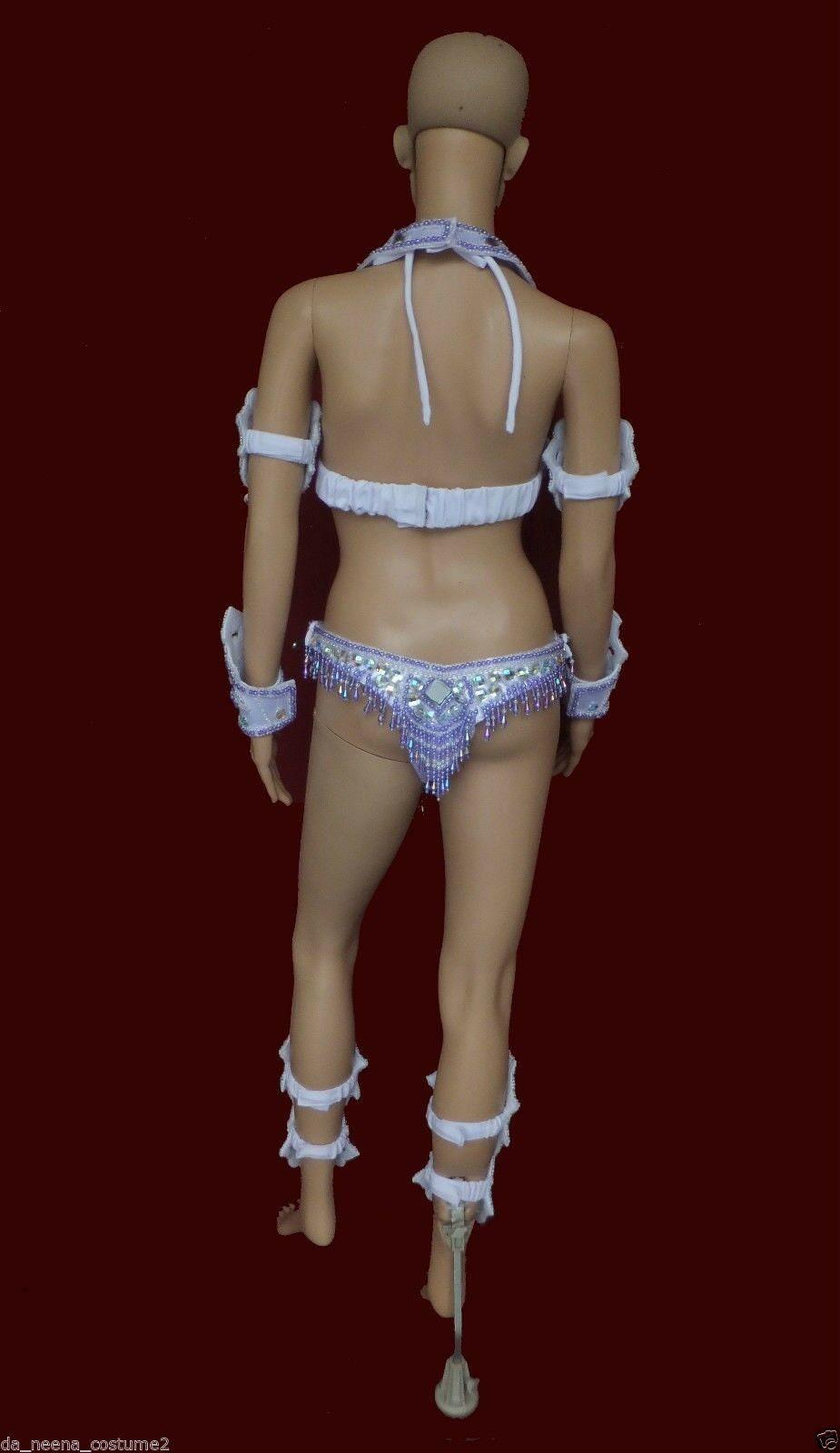 Da neena t017n samba parade brazil feather bra bikini costume set xs-xl