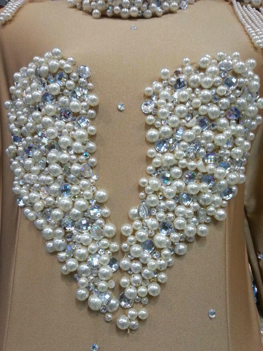 Da neena m772 pearl angel showgirl dance crystal stage bustle bodysuit xs-xl