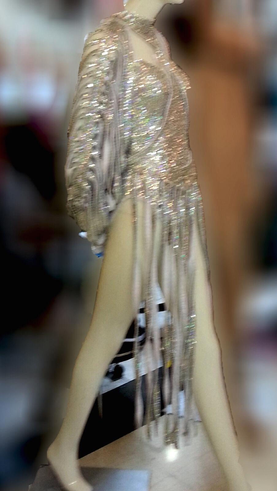 Daneena m557c vegas burlesque sequin cher leotard bodysuit dress xs-xl