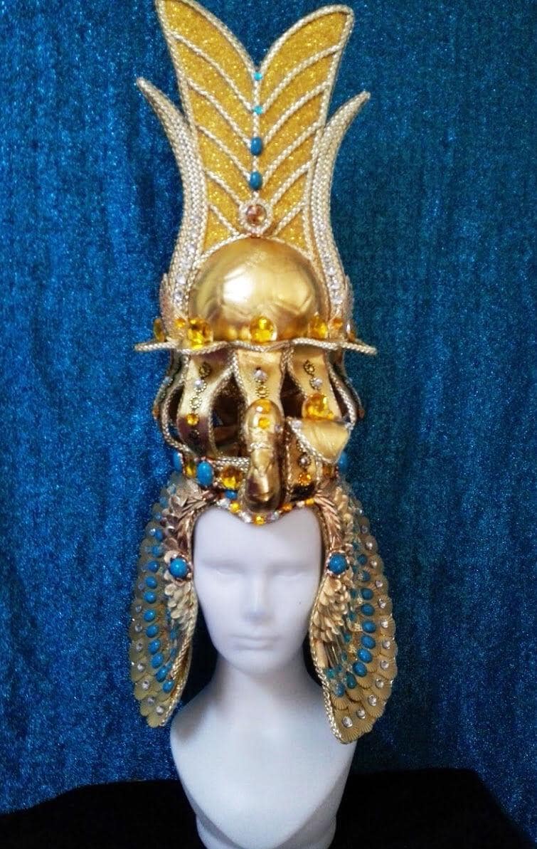 Daneena h623 great pharaoh snake egypt crystal showgirl dance pageant headdress