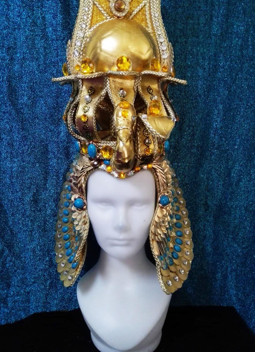 Daneena h623 great pharaoh snake egypt crystal showgirl dance pageant headdress