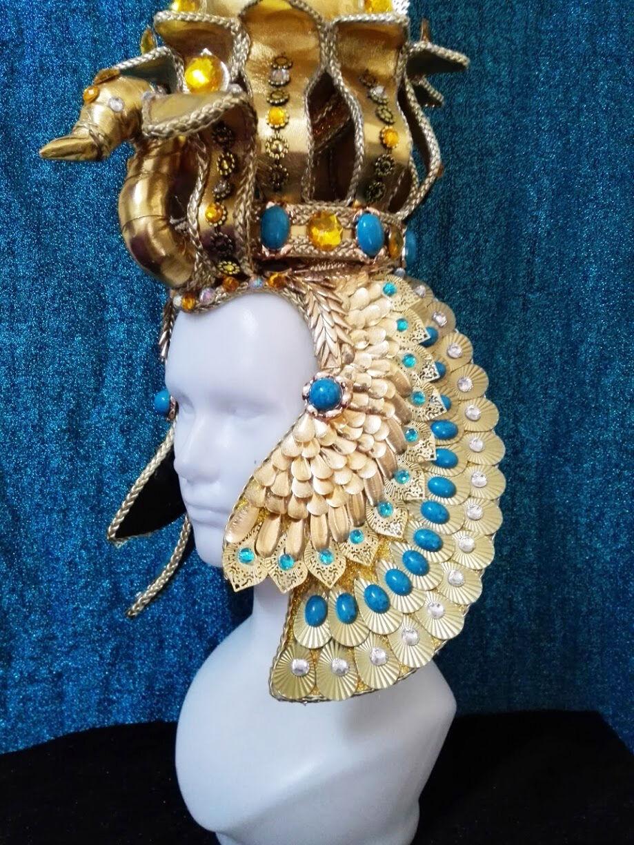 Daneena h623 great pharaoh snake egypt crystal showgirl dance pageant headdress