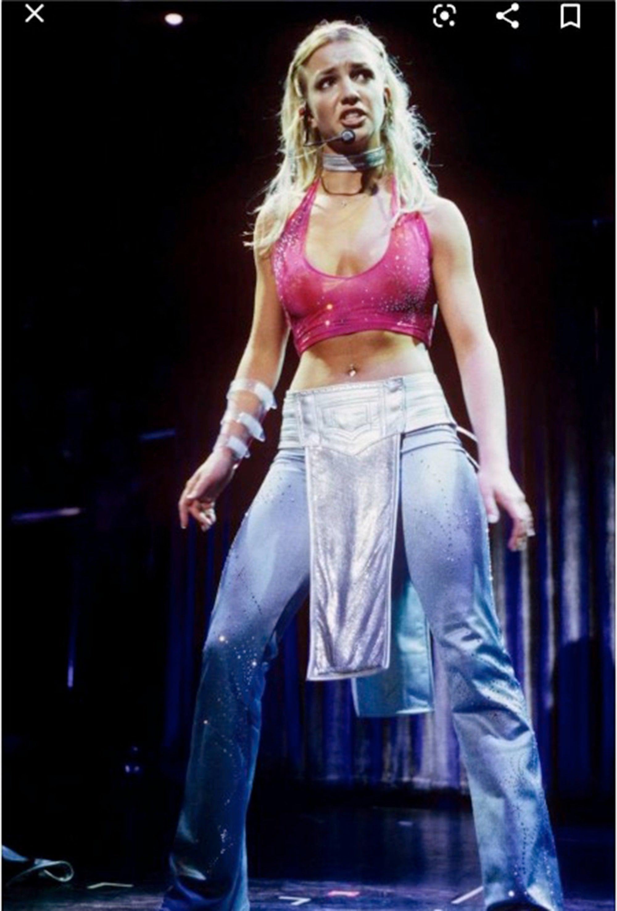 Daneena t967a britney spears princess of pop pageant vegas showgirl leather jacket & belt xs-xl