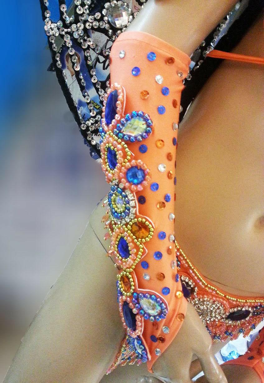 Da neena t026d samba parade drag crystal carnival rio dancer costume set xs-xl