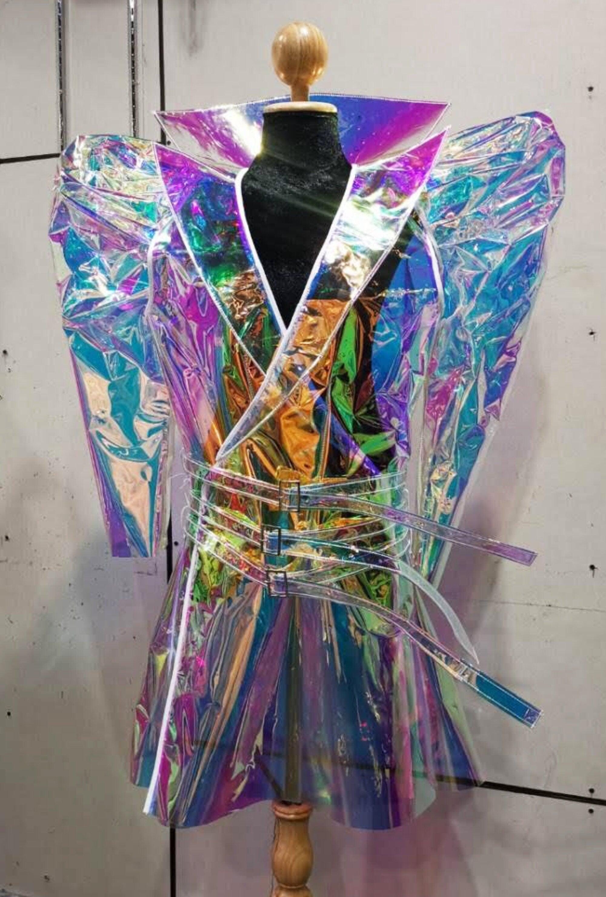 Da neena l1096 samurai inspired futurelistic leather pageant vegas jacket xs-xl