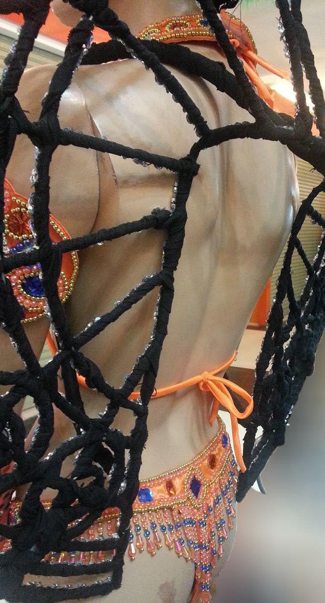 Da neena t026d samba parade drag crystal carnival rio dancer costume set xs-xl