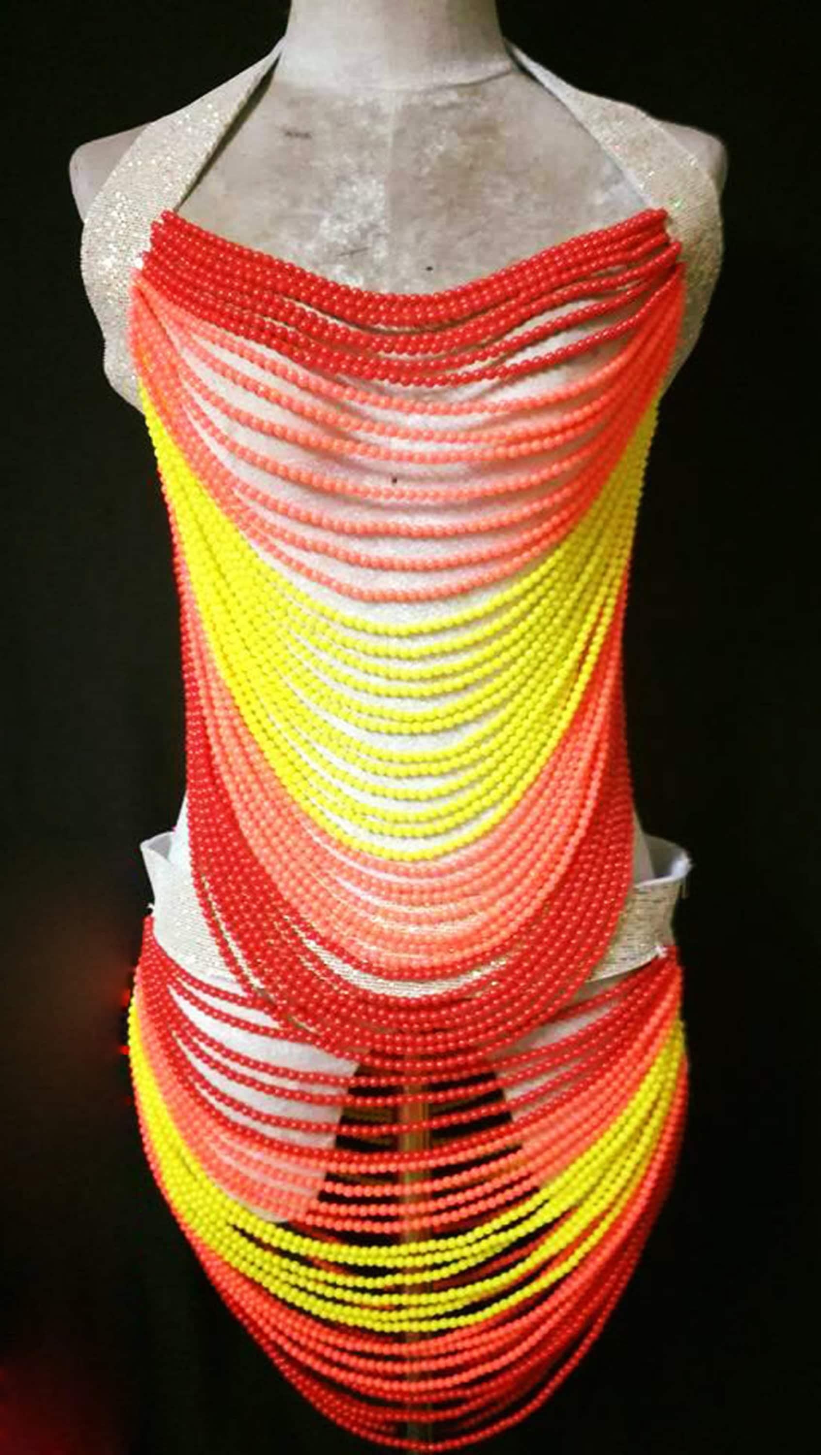 Da neena j1000 magic of bead chainmail bra belt skirt headdress costume set xs - xl