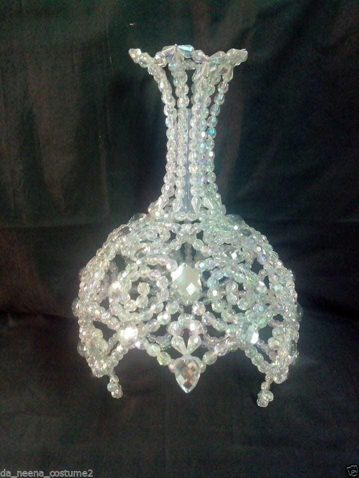 Da neena h047 showgirl vegas cabaret drag pearl crystal crown headdress