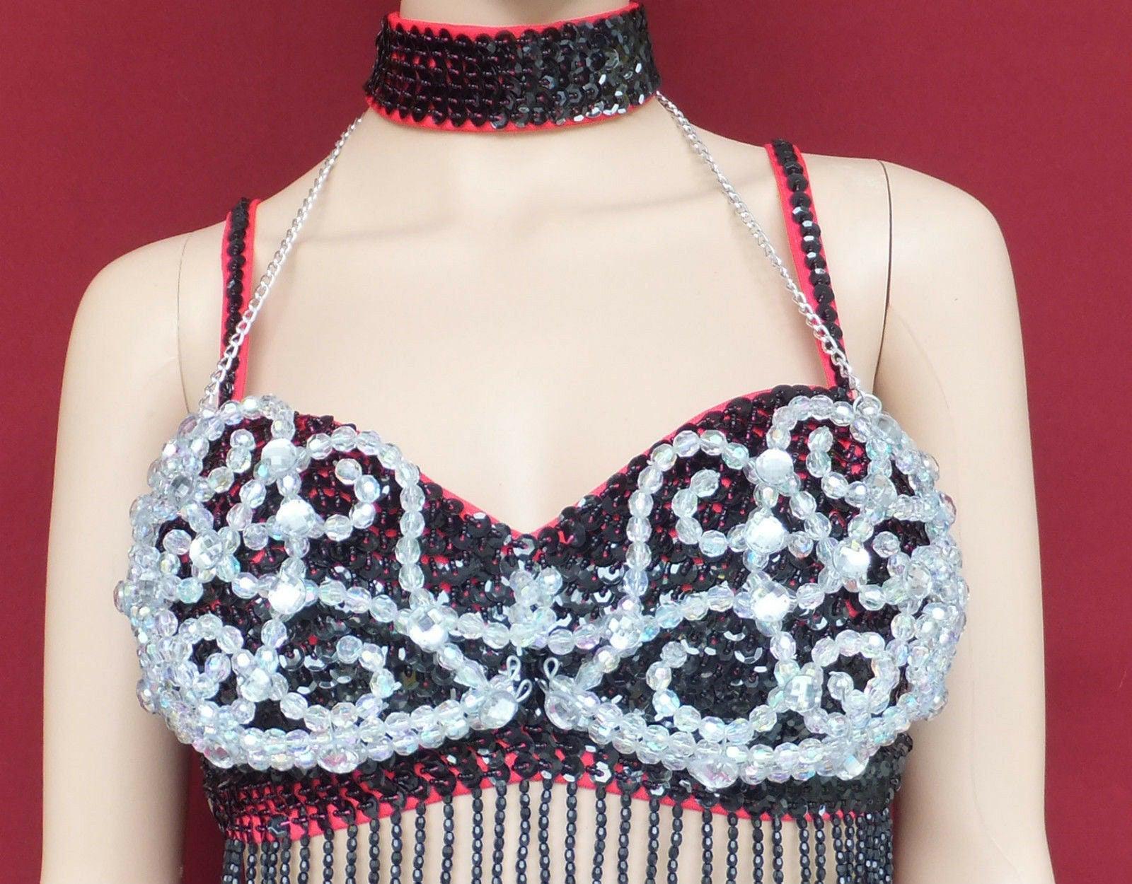Da neena j010 showgirl vegas cabaret dance crystal bra