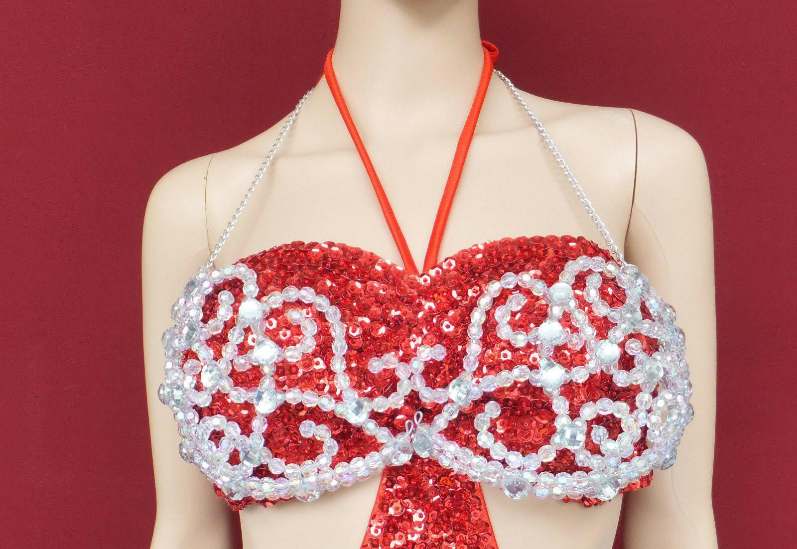 Da neena j010 showgirl vegas cabaret dance crystal bra