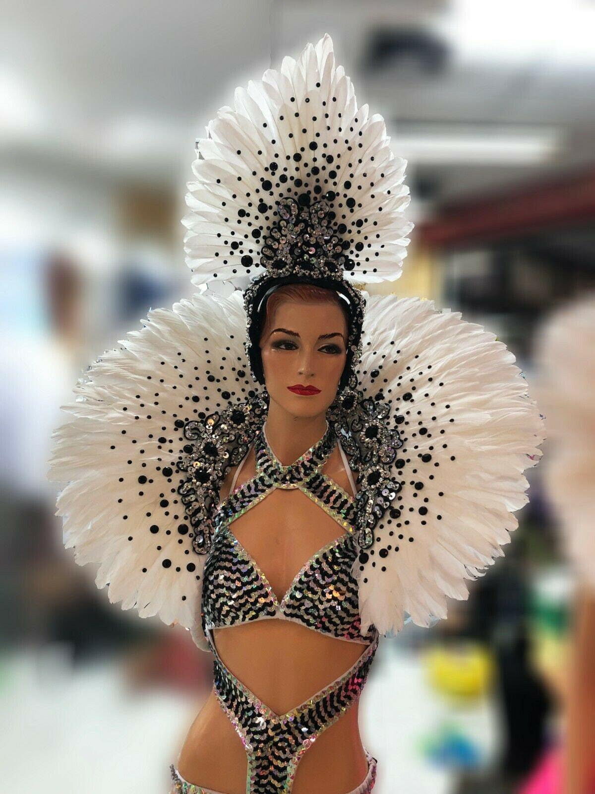 Da neena b937 superstar girl crystal pageant vegas dancer headdress backpiece