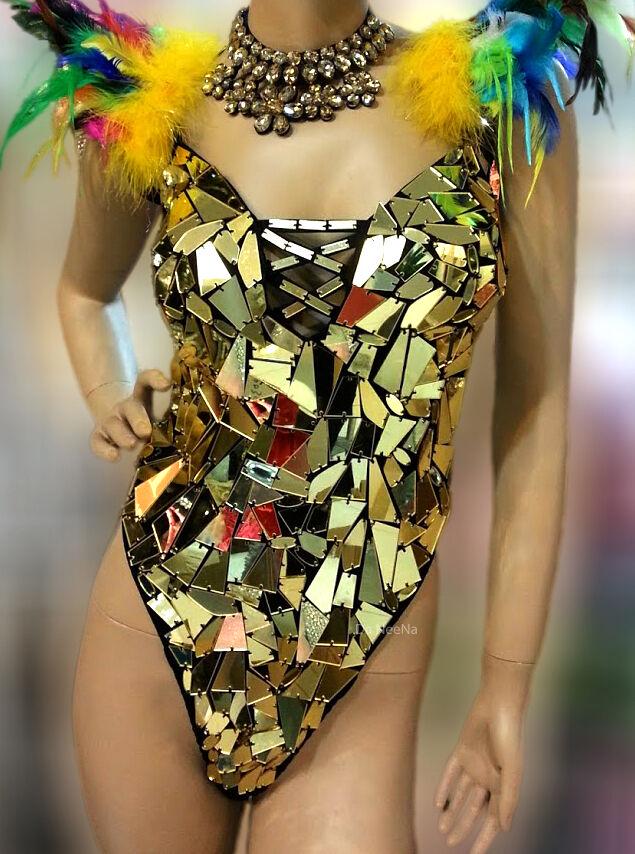 Daneena m608 twinkle sexy girl burlesque showgirl madonna costume bodysuit xs-xl