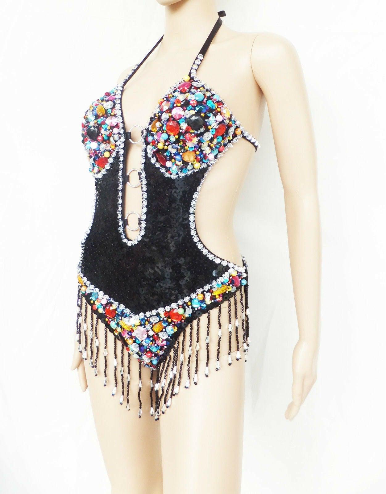 Da neena l013 vegas burlesque latin dance drag queen showgirl leotard xs-xl