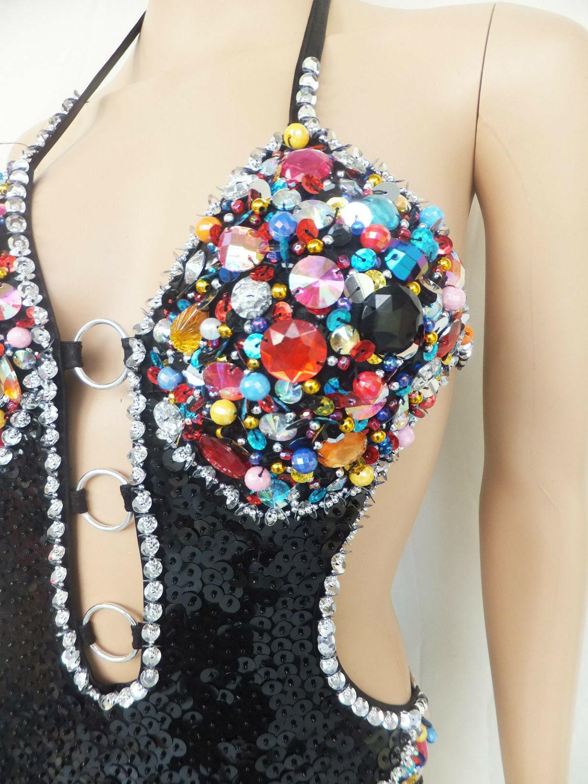 Da neena l013 vegas burlesque latin dance drag queen showgirl leotard xs-xl