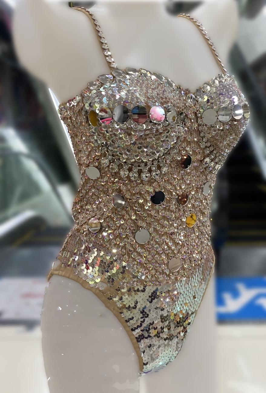 Daneena m1145  the highlights sexy star queen burlesque showgirl costume bodysuit xs-xl