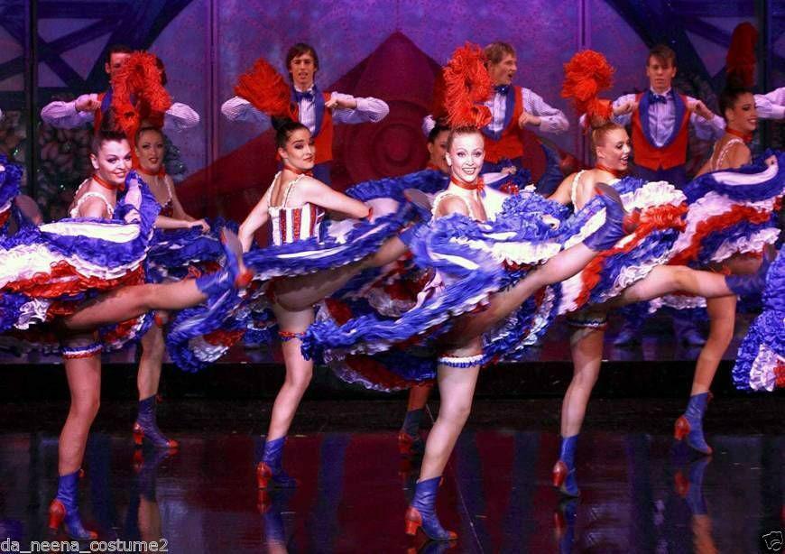 Can can m052 moulin rouge french authentic can can dress costume set