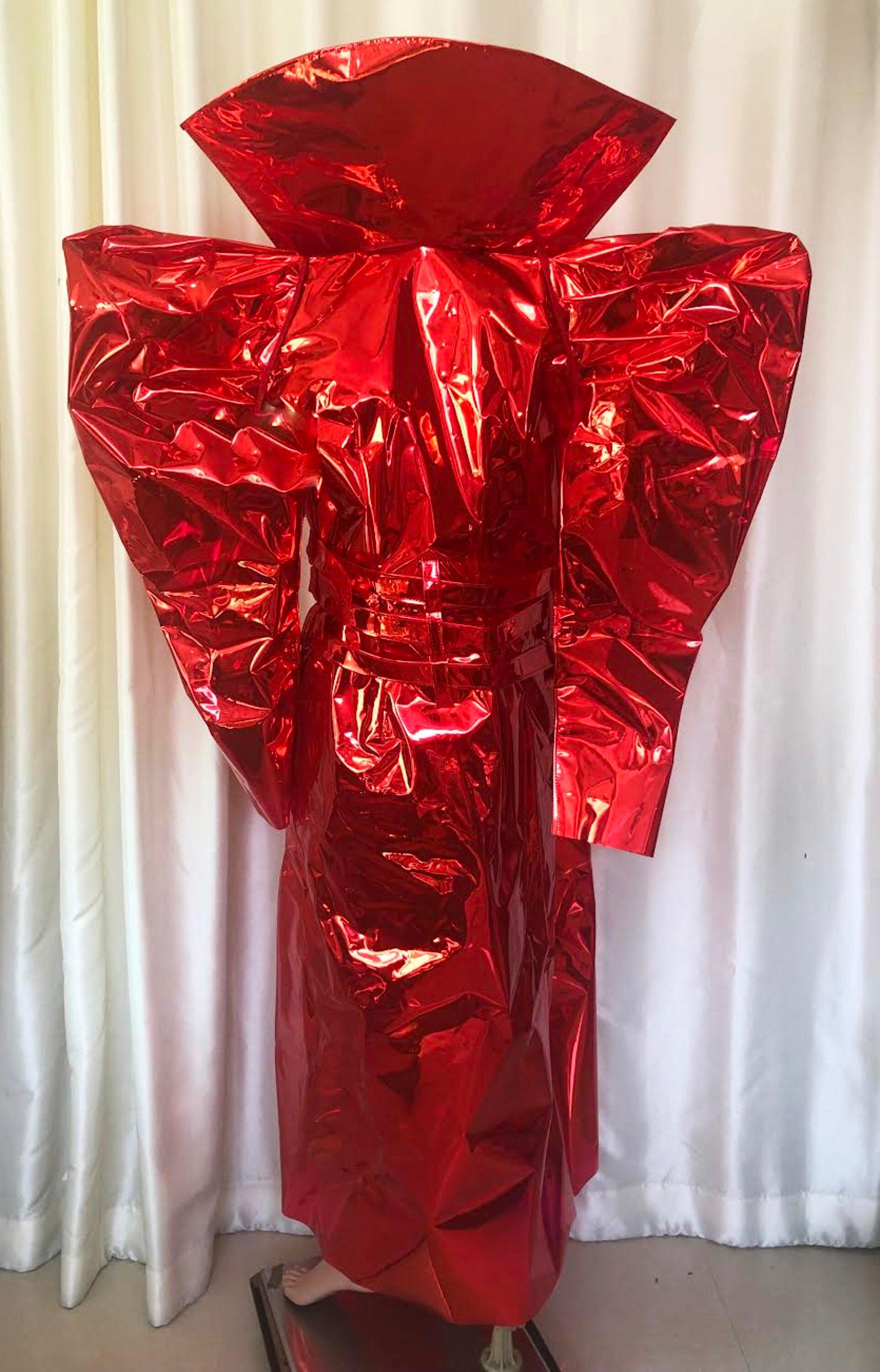 Da neena l1096l samurai inspired futurelistic leather pageant vegas jacket coat xs-xl