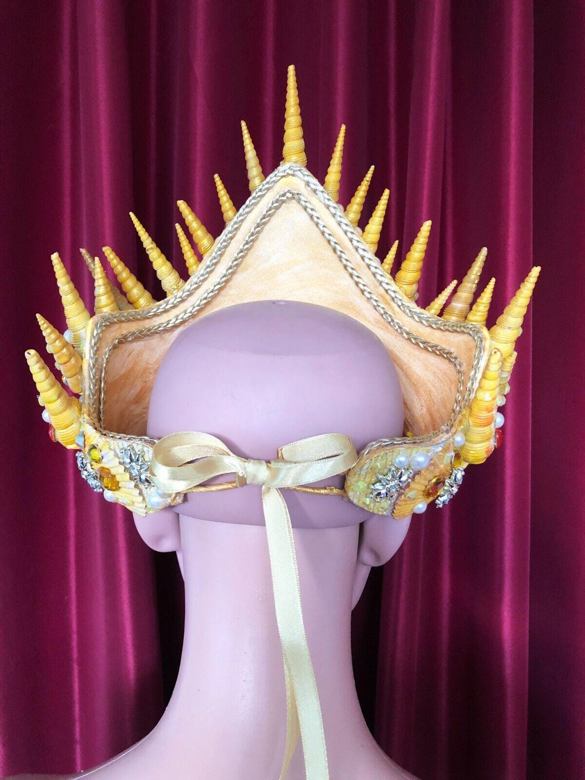 Da neena h1050 sea ocean poseidon shell queen crystal showgirl pageant headdress