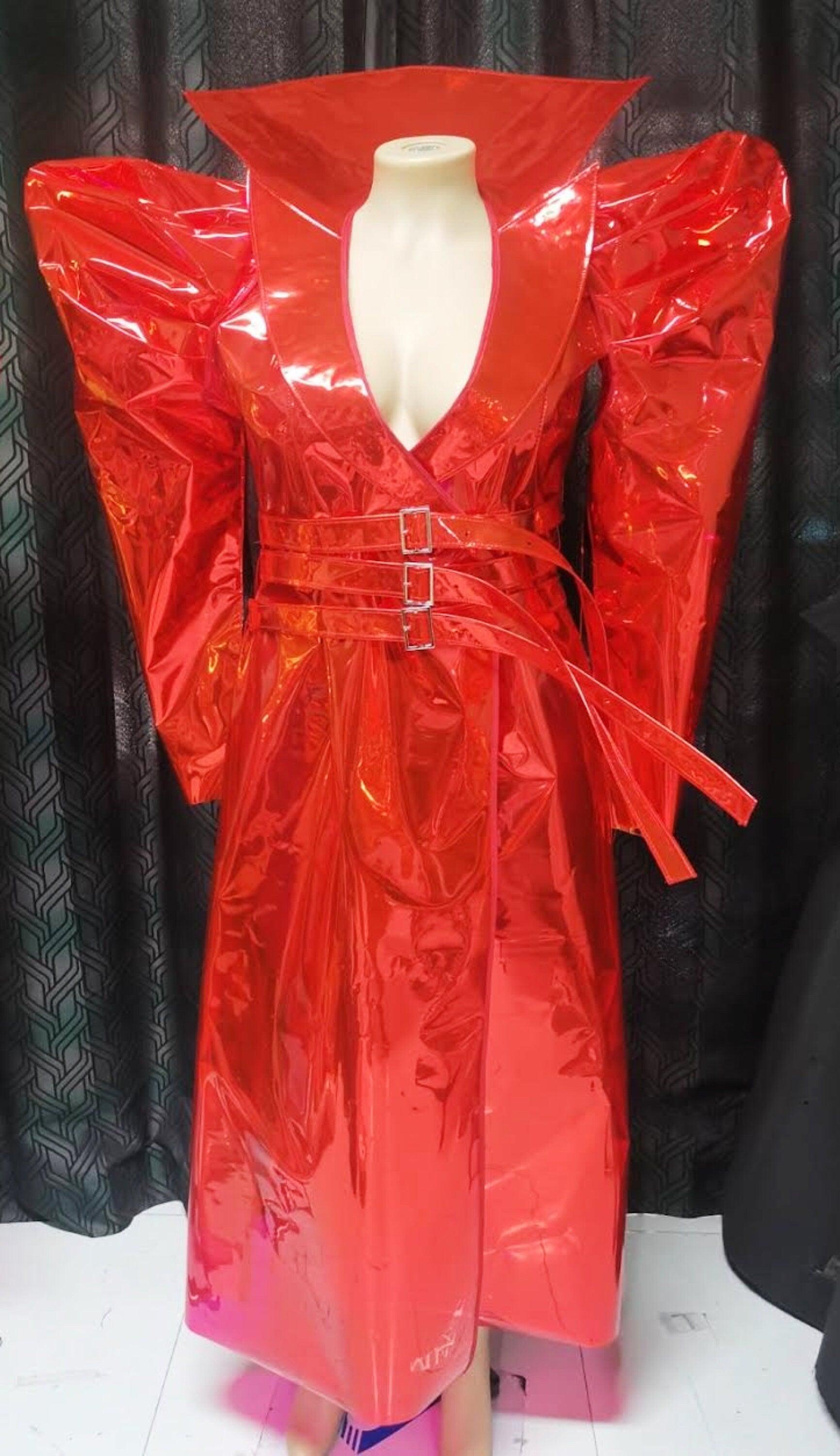 Da neena l1096l samurai inspired futurelistic leather pageant vegas jacket coat xs-xl