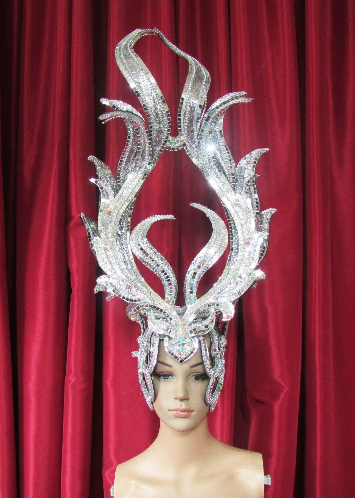 Da neena h1np big deer princess crystal showgirl dance vegas headdress