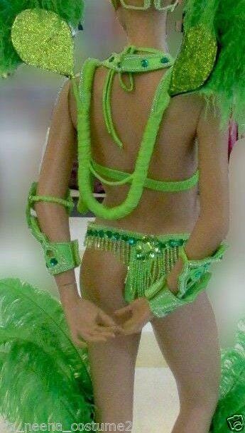 Da neena c072 samba ostrich feather headdress shoulder pieces costume set xs-xl
