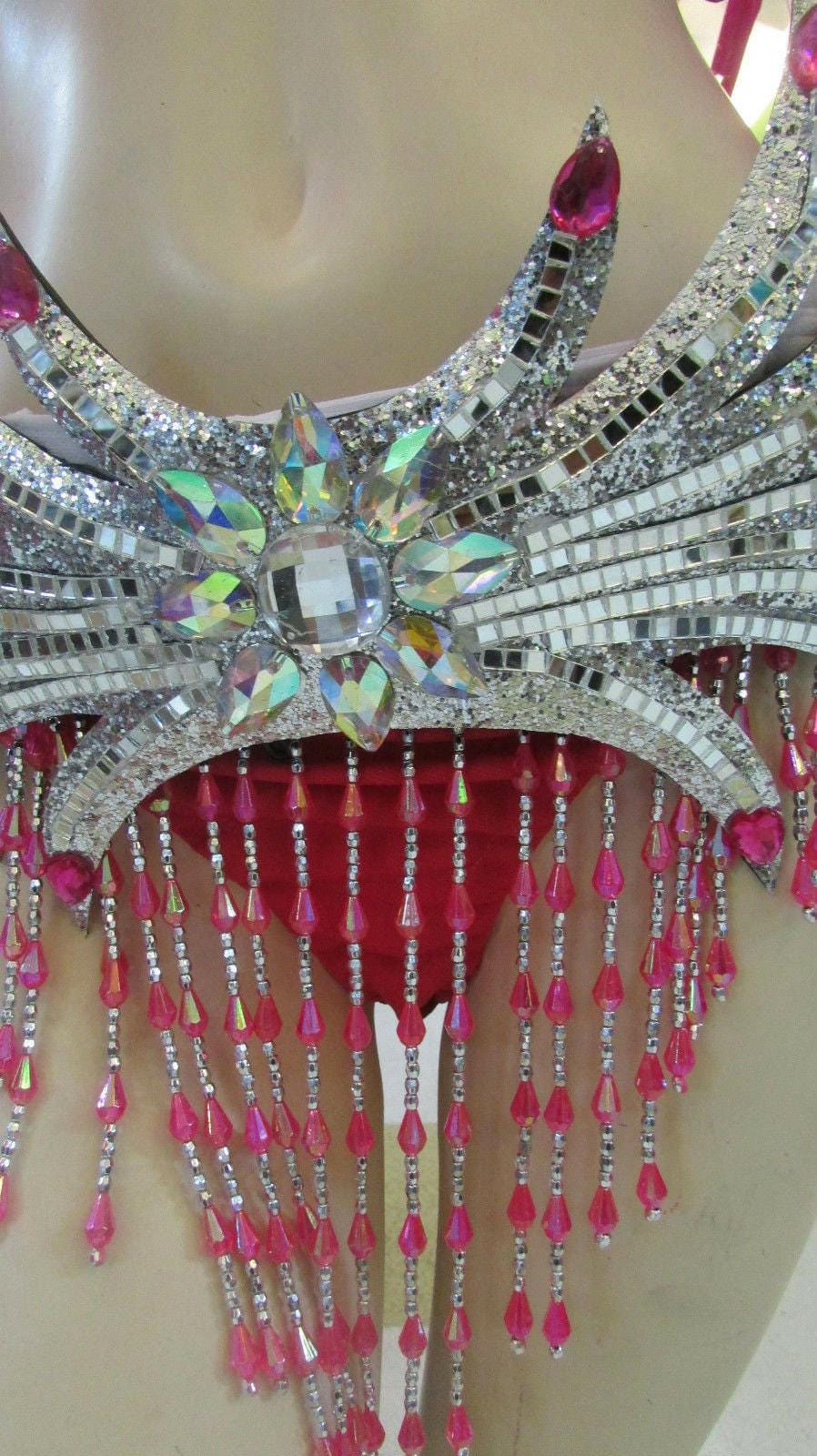 Da neena c075 samba parade carnival brazil feather headdress costume set xs-xl