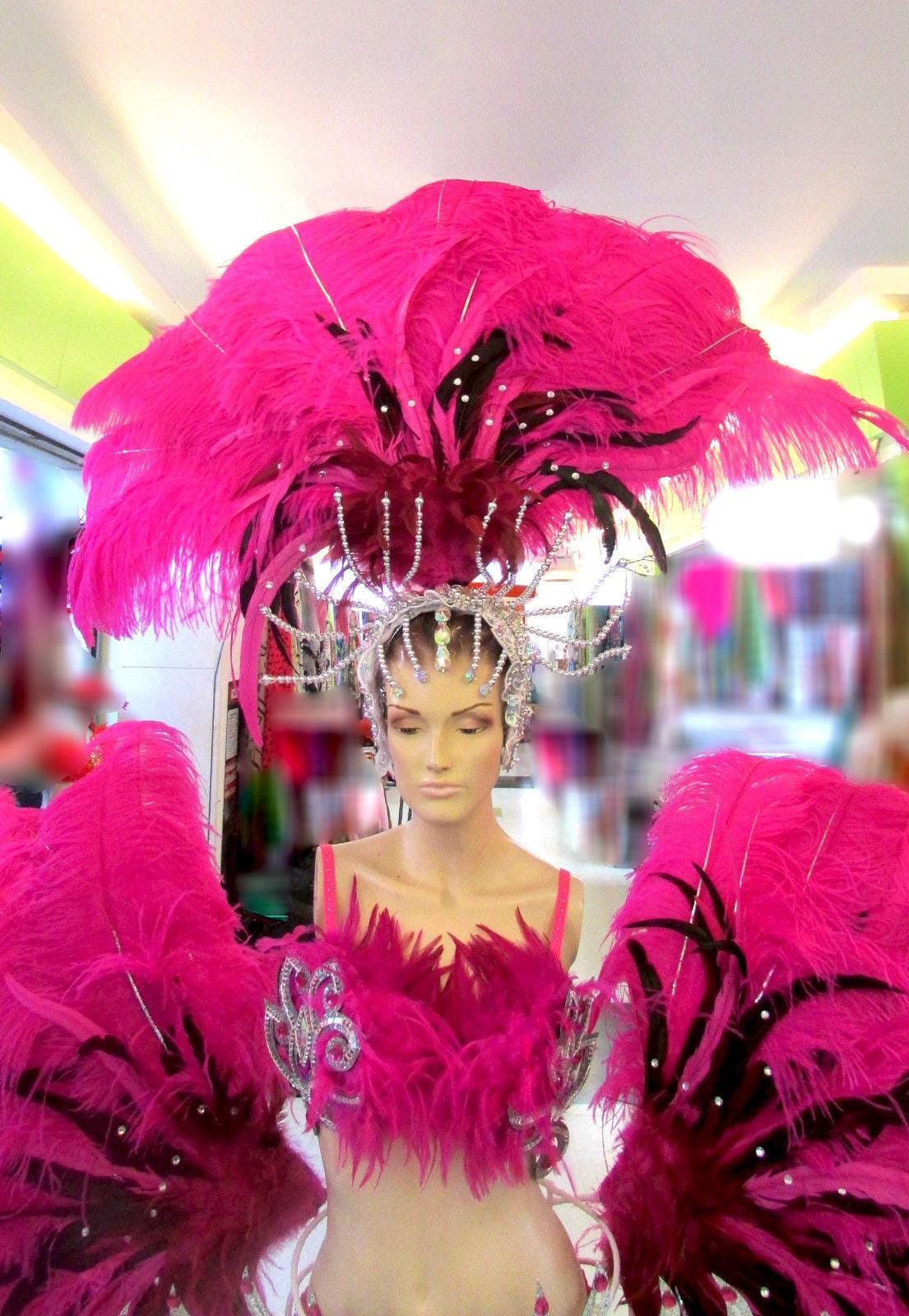 Da neena c075 samba parade carnival brazil feather headdress costume set xs-xl