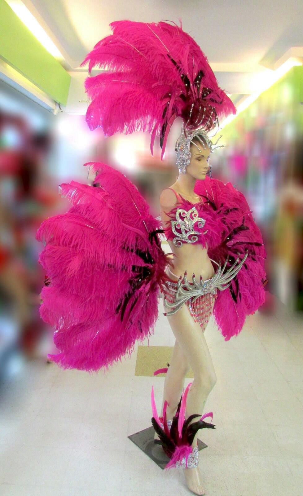 Da neena c075 samba parade carnival brazil feather headdress costume set xs-xl