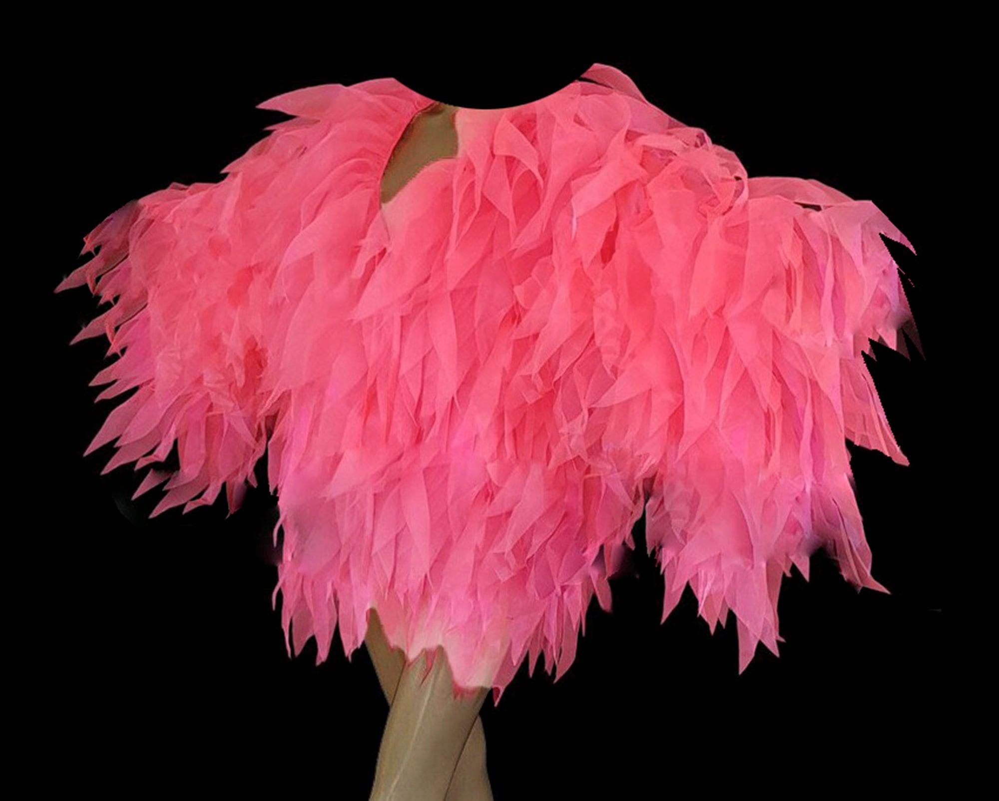 Da neena c1066s winter collection organza drag prom ruffle showgirl jacket coat