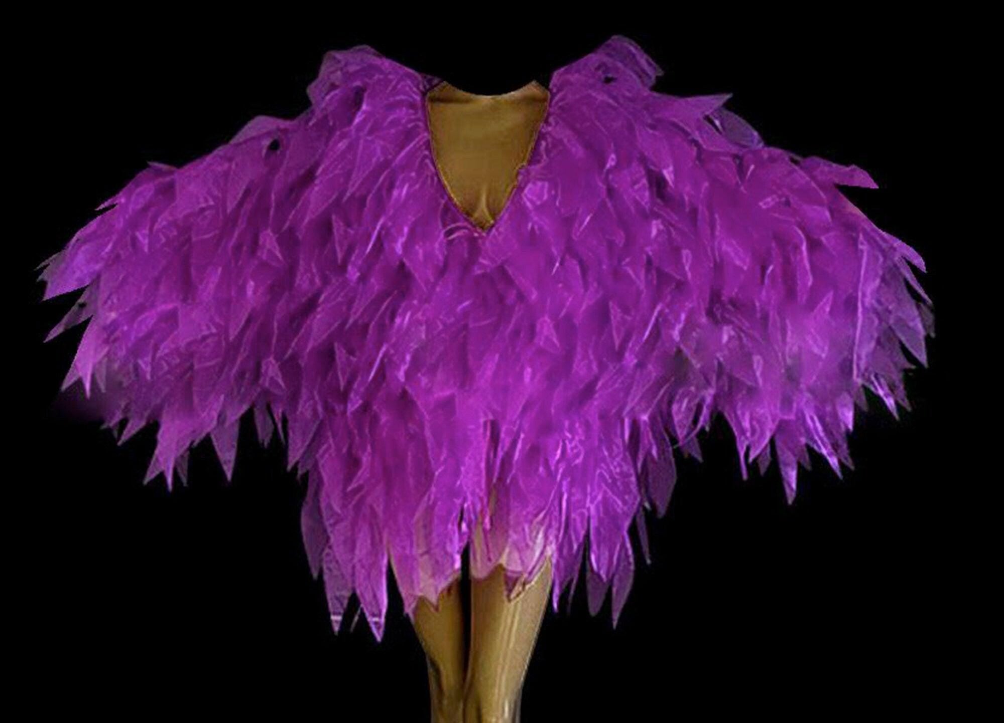 Da neena c1066s winter collection organza drag prom ruffle showgirl jacket coat