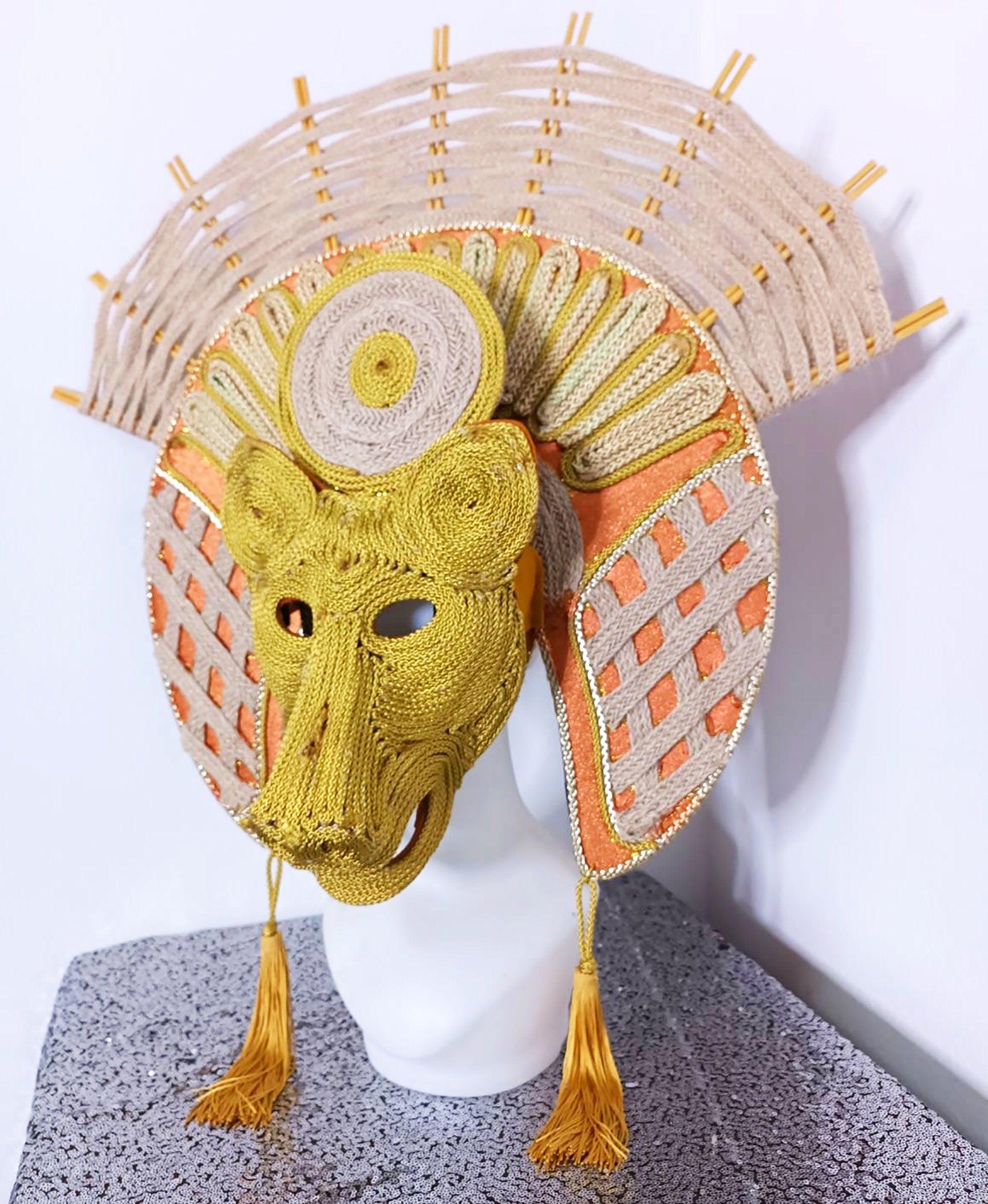 Da neena h1090 egypt anubis god tribe pageant dance vegas drag cabaret showgirl headdress