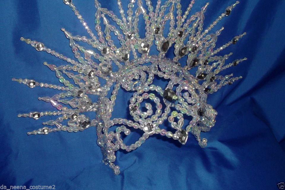 Da neena h020b showgirl vegas cabaret drag dance stage crystal headdress