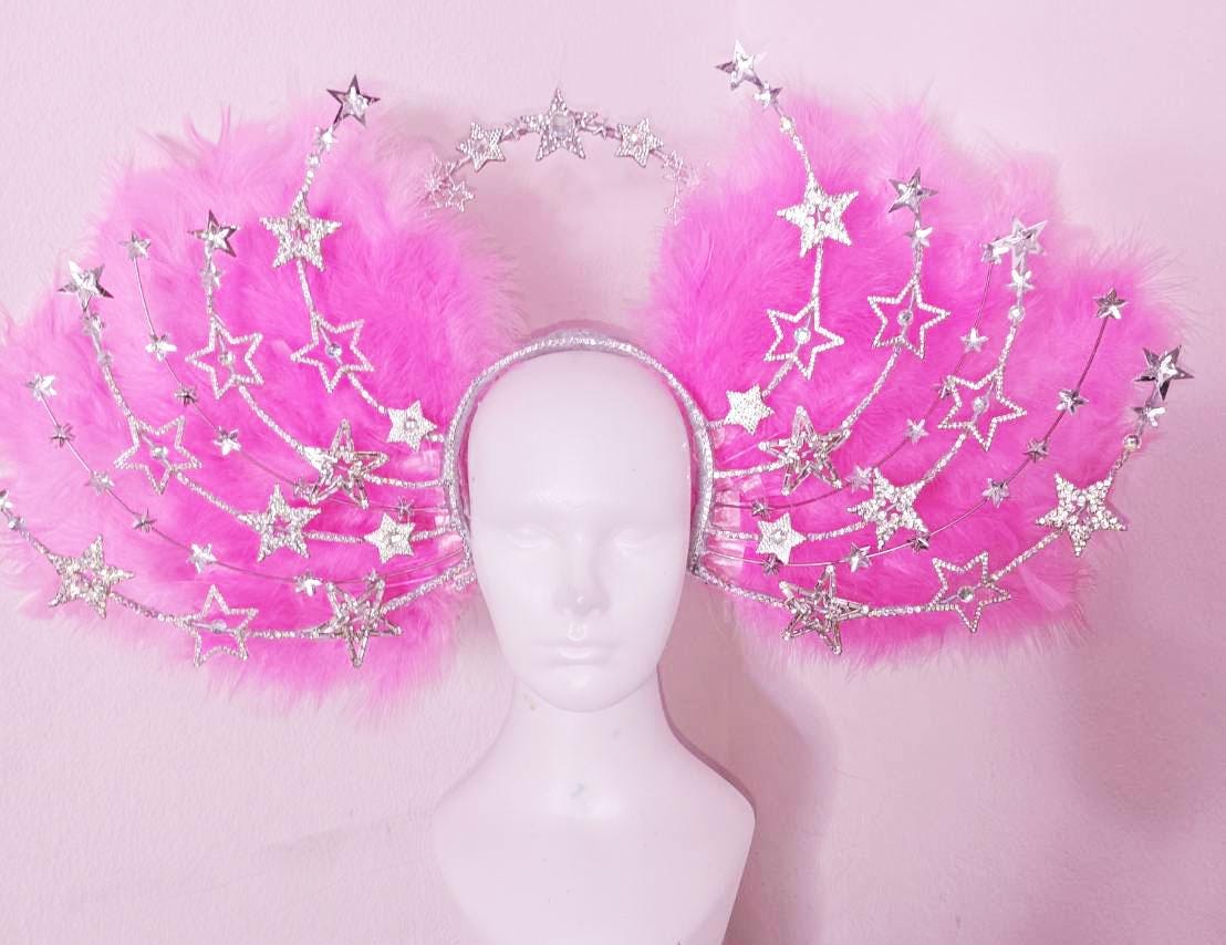 Da neena h1152 dream & expectation light of star dance drag showgirl headdress