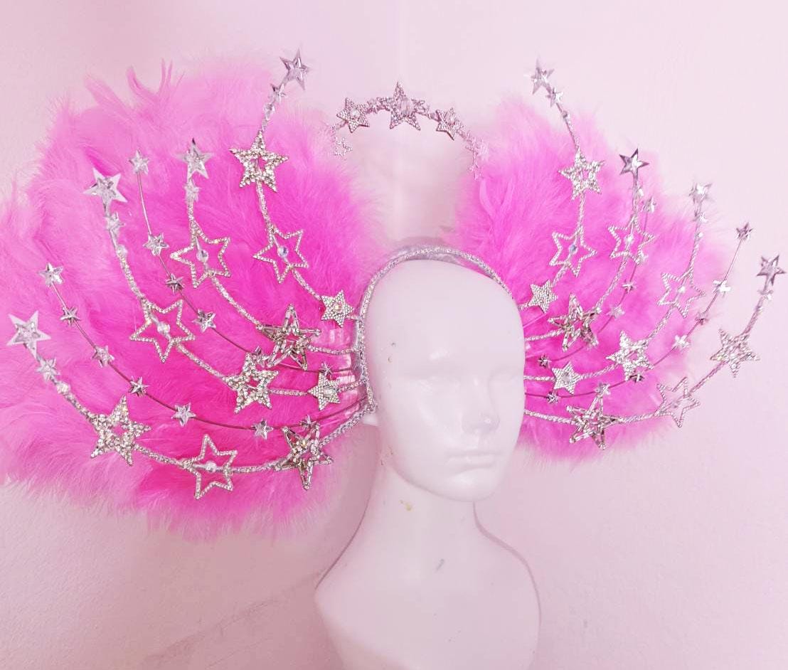 Da neena h1152 dream & expectation light of star dance drag showgirl headdress
