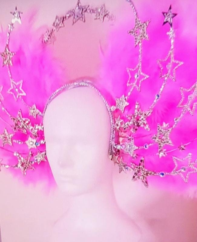 Da neena h1152 dream & expectation light of star dance drag showgirl headdress