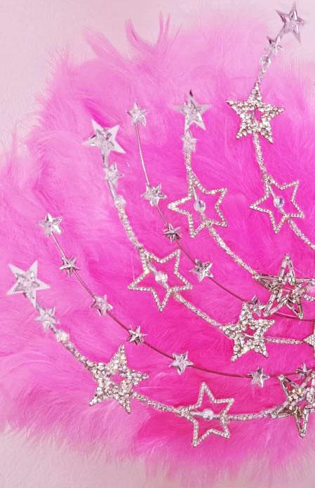 Da neena h1152 dream & expectation light of star dance drag showgirl headdress