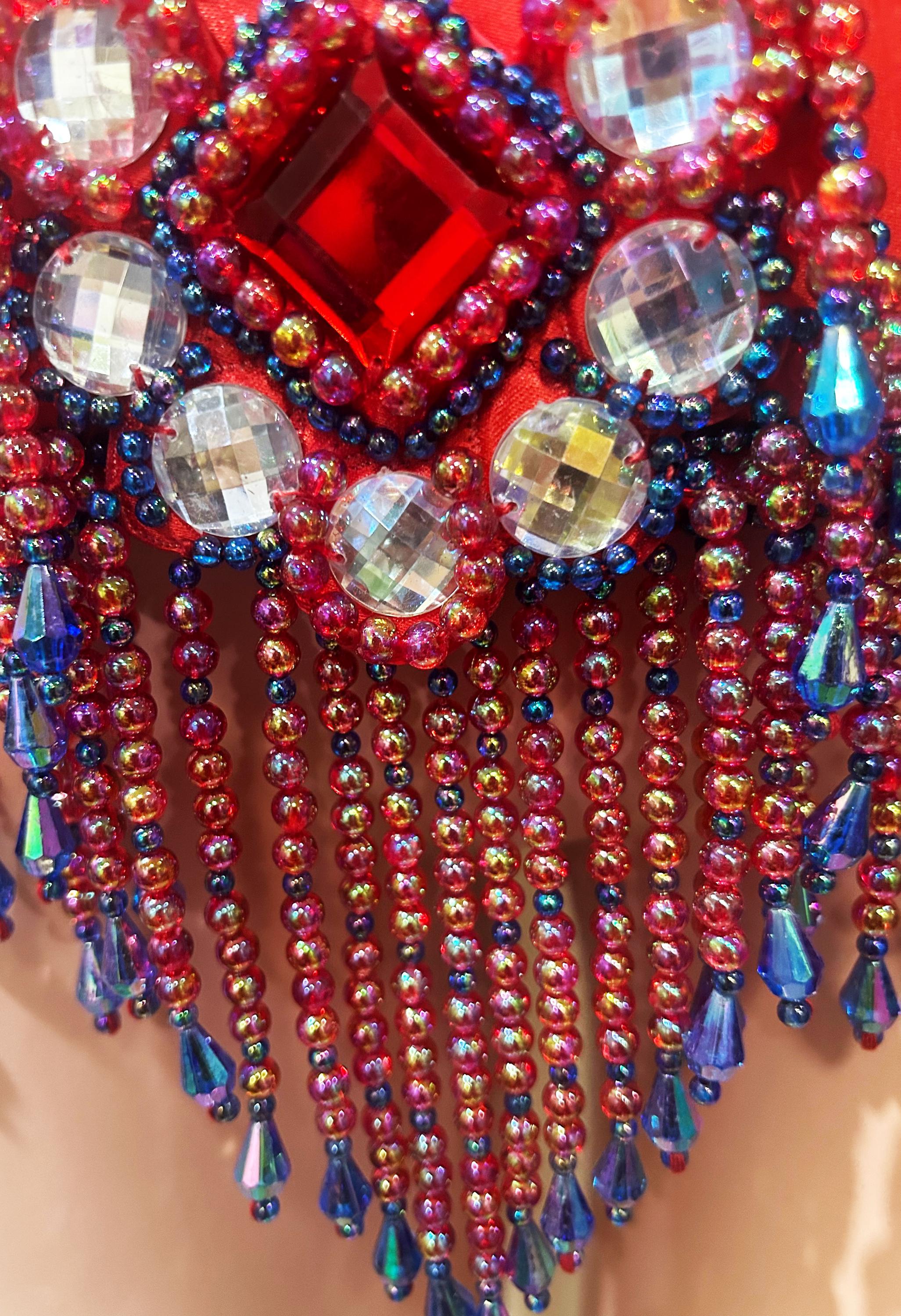 Da neena c0733a  flag parade rio dancer headdress men man male samba costume set xs-xl