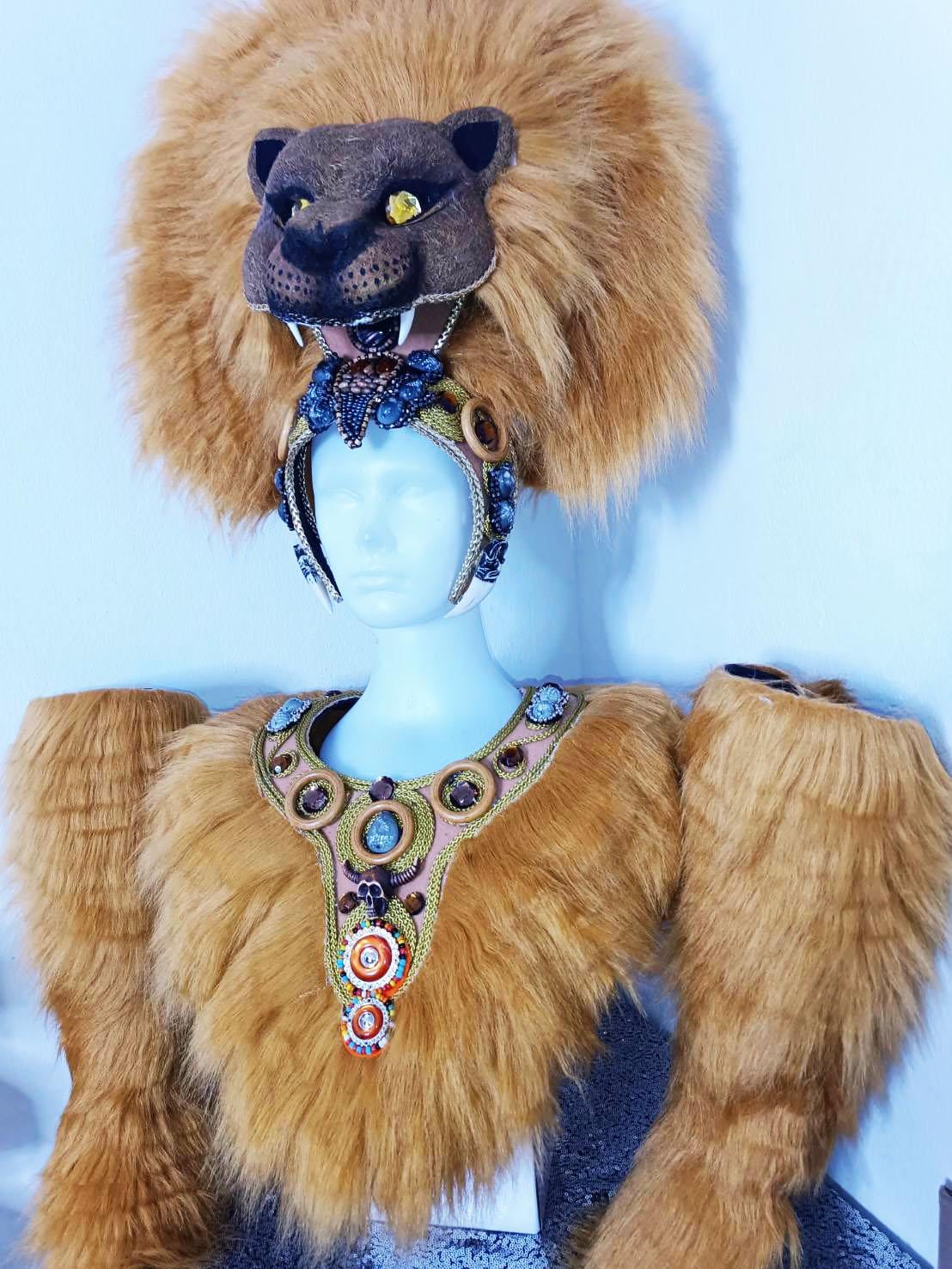 Daneena h1150 lion king crystal cabaret showgirl pageant dance costume set