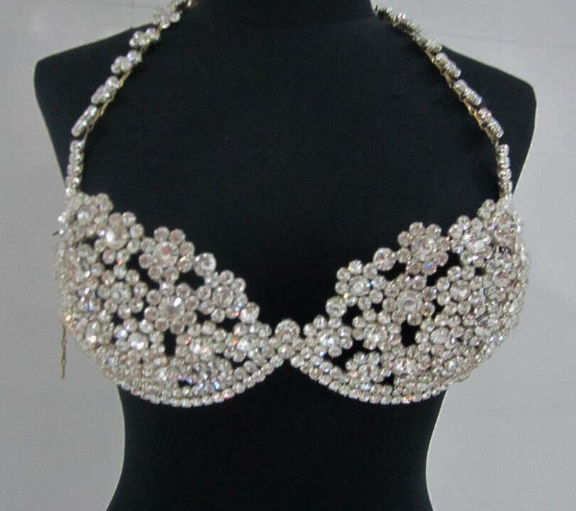 Da neena bra5 samba vegas showgirl nipple pasties crystal butterfly flower bra