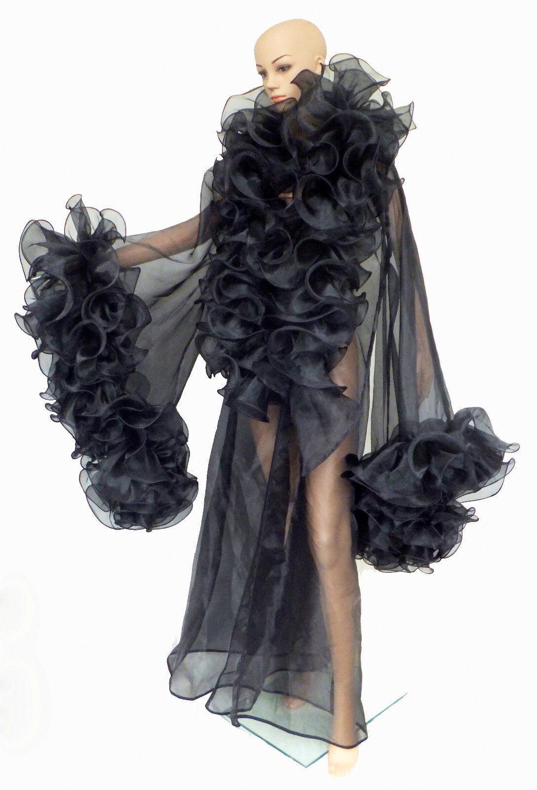 Da neena c002b vegas dance showgirl burlesque cabaret stage ruffle coat jacket
