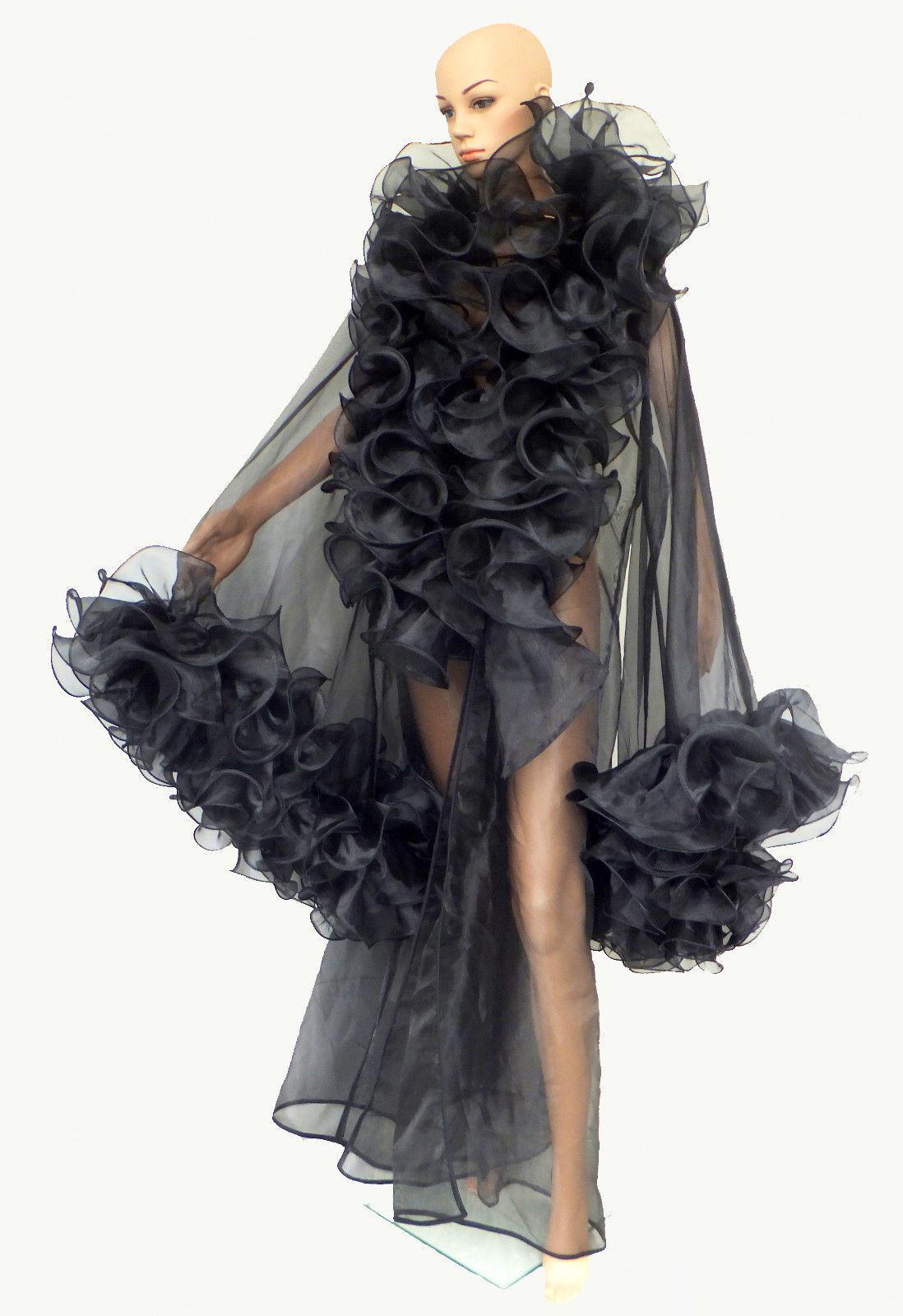 Da neena c002b vegas dance showgirl burlesque cabaret stage ruffle coat jacket