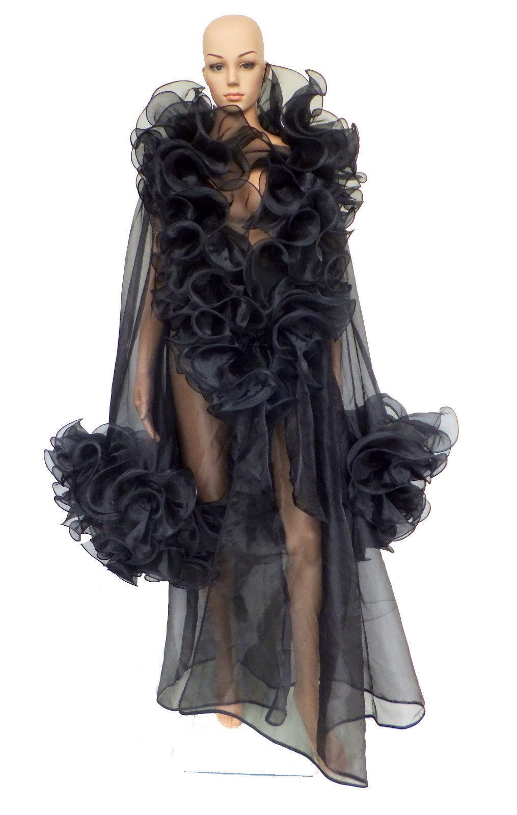 Da neena c002b vegas dance showgirl burlesque cabaret stage ruffle coat jacket