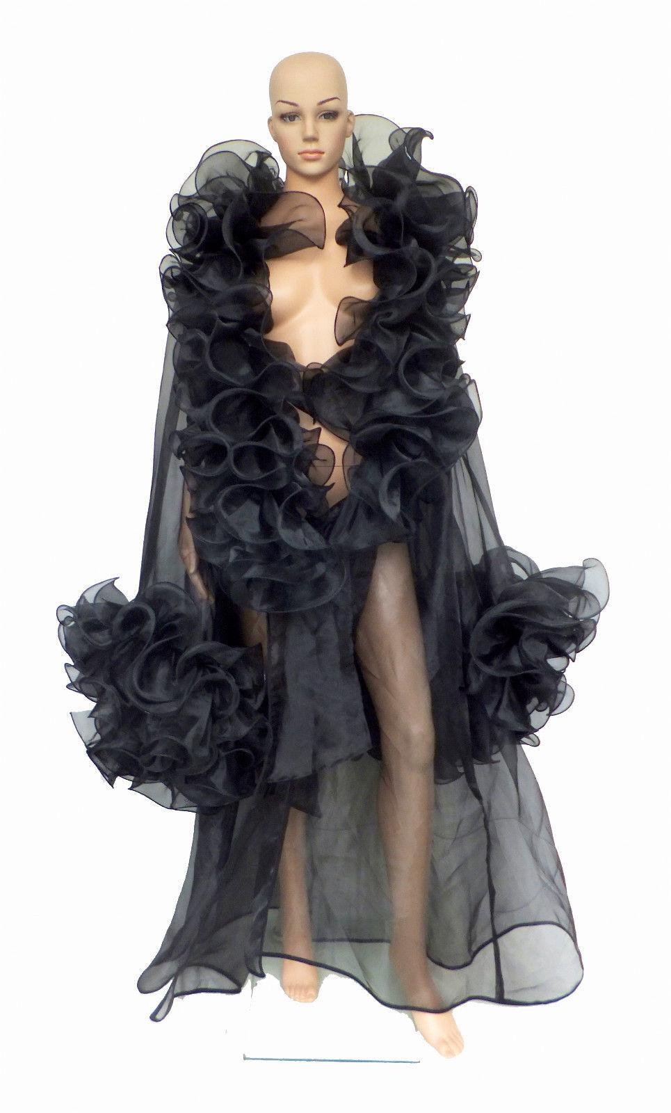 Da neena c002b vegas dance showgirl burlesque cabaret stage ruffle coat jacket