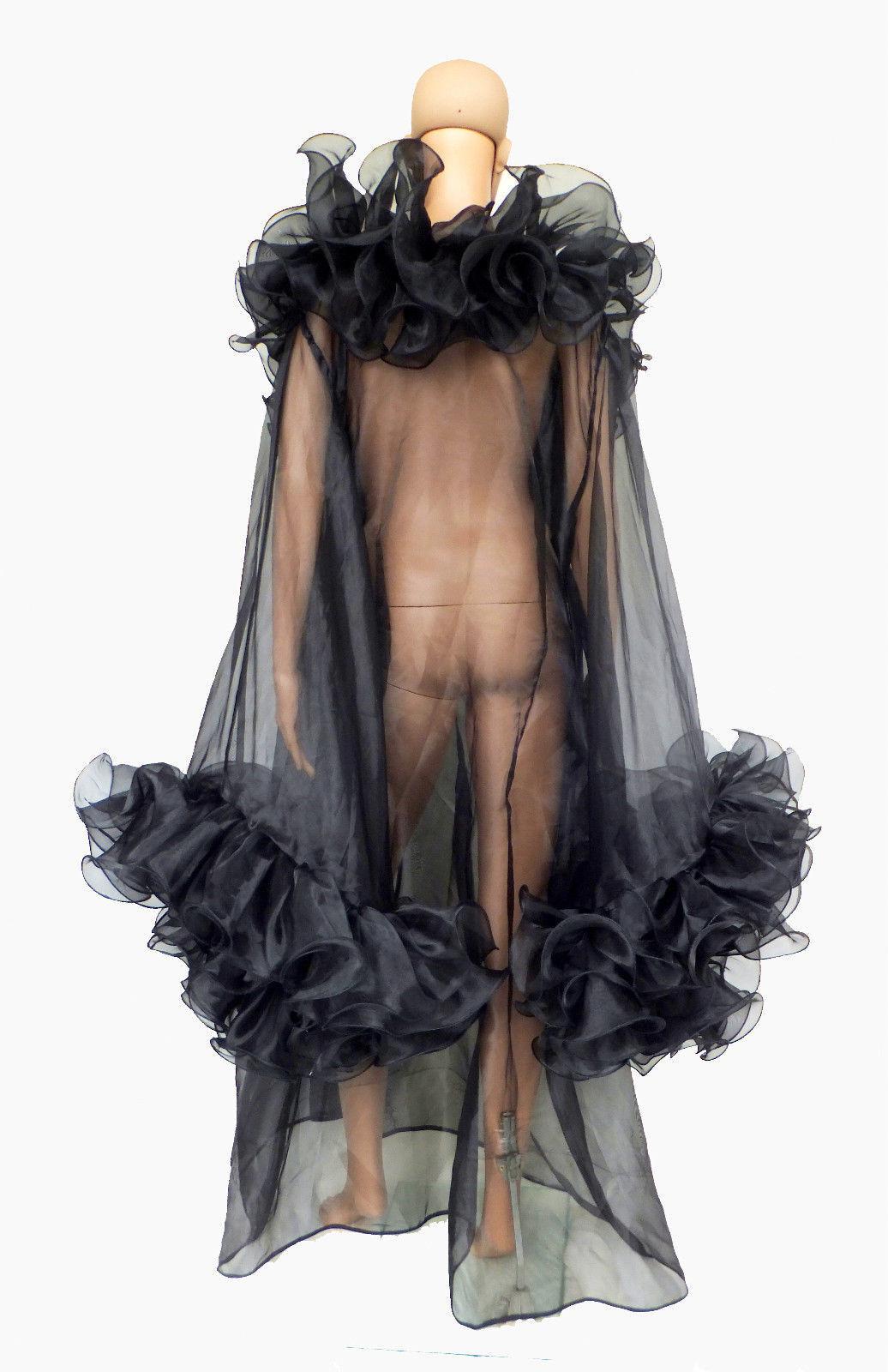 Da neena c002b vegas dance showgirl burlesque cabaret stage ruffle coat jacket