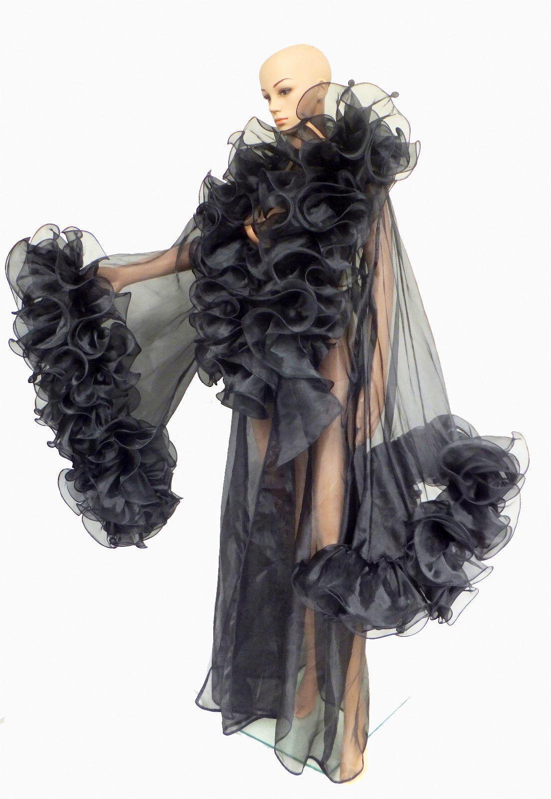Da neena c002b vegas dance showgirl burlesque cabaret stage ruffle coat jacket