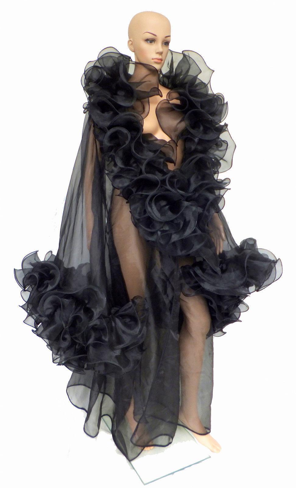 Da neena c002b vegas dance showgirl burlesque cabaret stage ruffle coat jacket