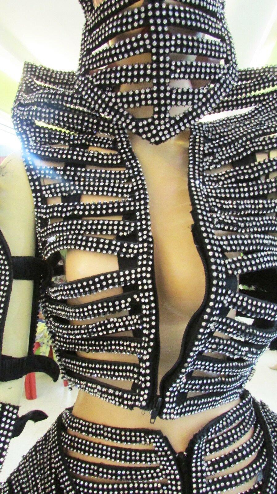 Da neena c026a warrior roman holloween crystal mask robot costume set xs-xl